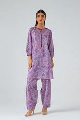 2-Pc Printed Lawn Shirt with Straight Trouser SCPM3-0066